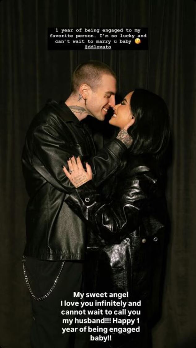 demi lovato looks ahead to married life as she marks engagement anniversary