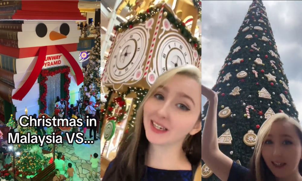 american influencer compares malaysia's christmas mall decor to u.s., claims malaysia wins