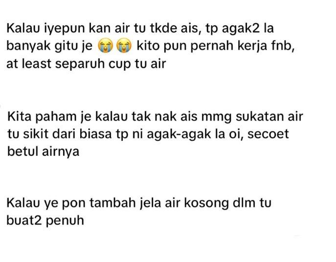 woman orders drink without ice, shocked to receive only a quarter-filled cup