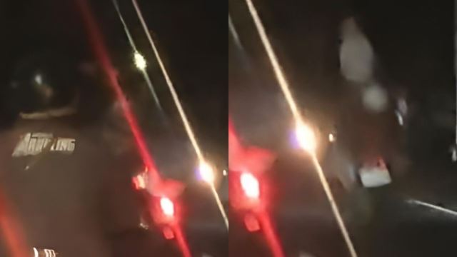 pocong bertenggek atas ‘rider’, kecoh satu kampung!