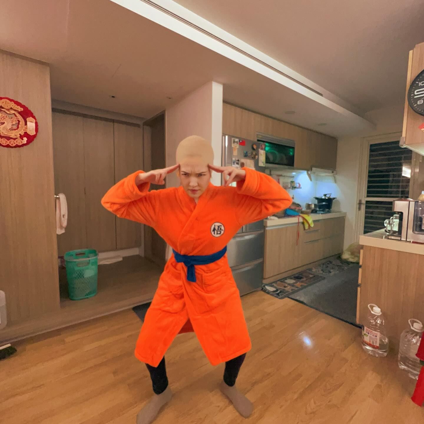 许玮甯扮演《七龙珠》克林❗与邱泽cosplay迎龙年🔥