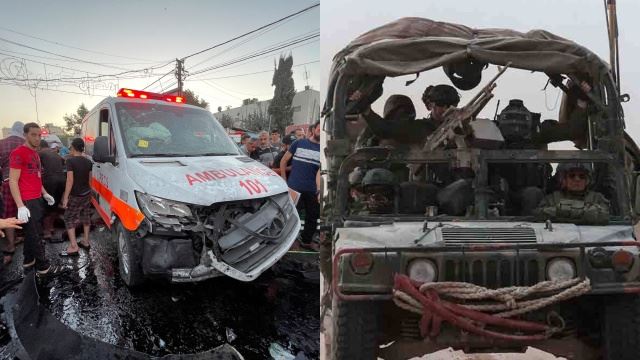 kejam! tentera israel serang ambulans persatuan bulan sabit merah palestin