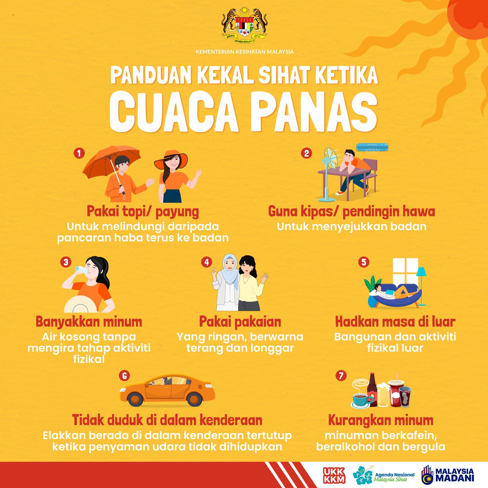 musim panas terik, elakkan tidur dalam kereta tertutup! - kkm