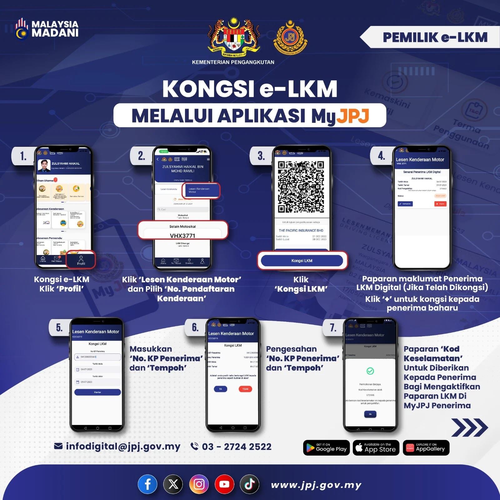 教你用myjpj app更新路稅！还可以共享电子路稅！