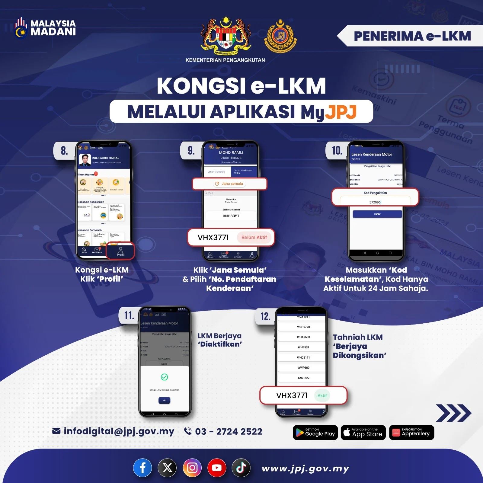 教你用myjpj app更新路稅！还可以共享电子路稅！