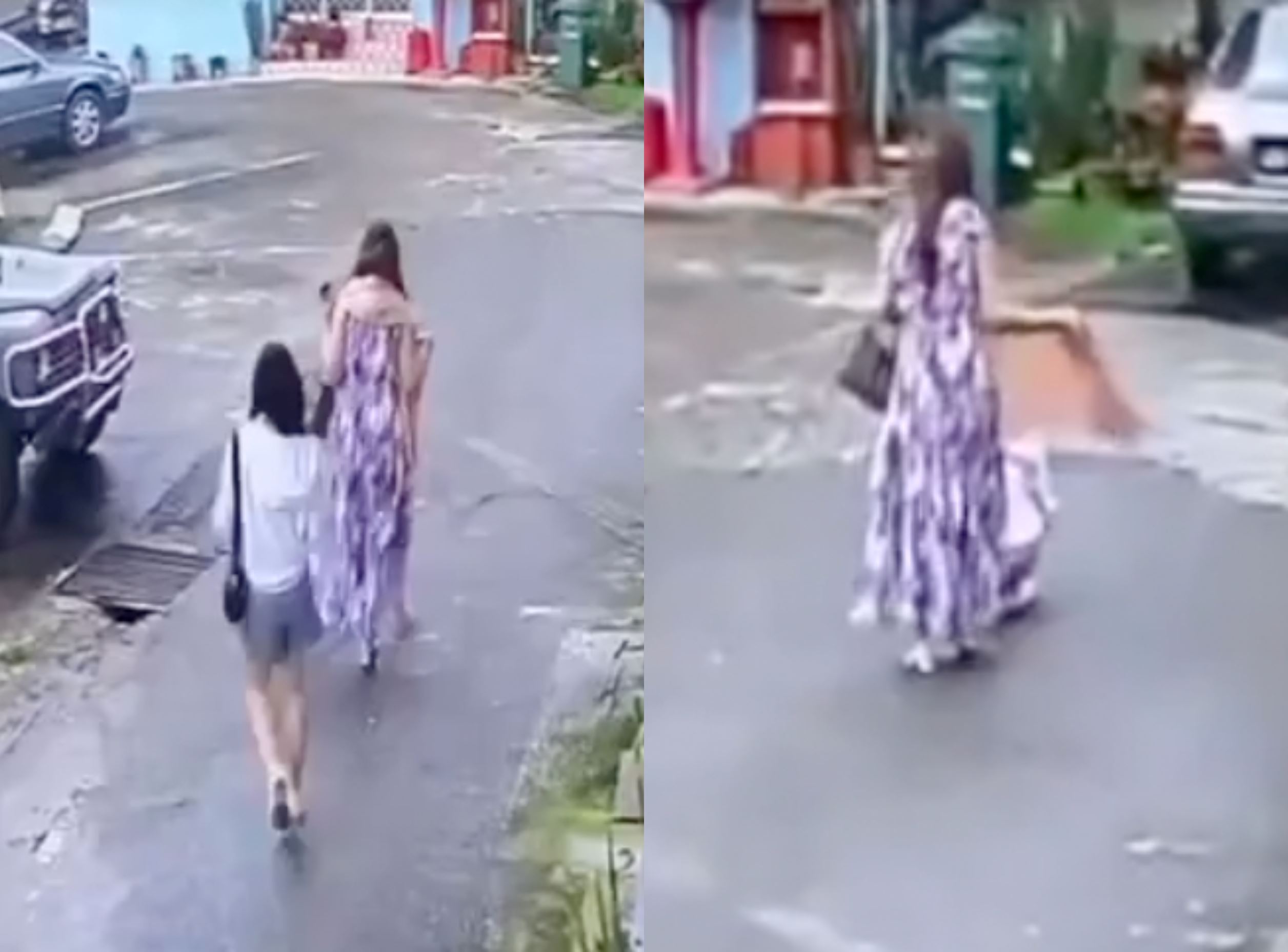 cctv captures foreigner from china answering 'nature's call' in the middle of the road in cameron highlands
