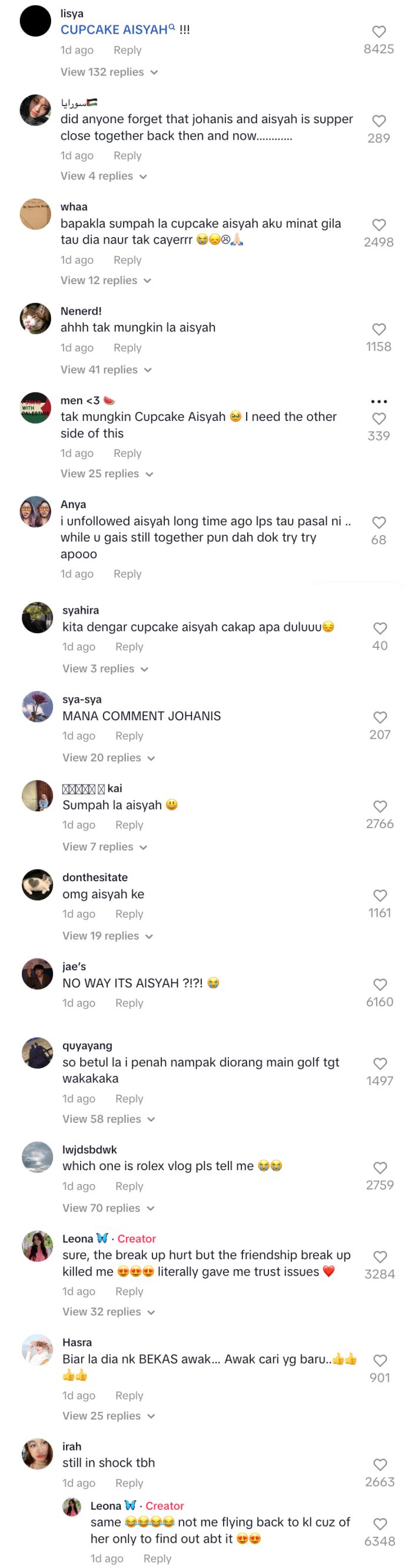 kecoh isu sondol ex-boyfriend kawan baik, warganet kecam cupcake aisyah 