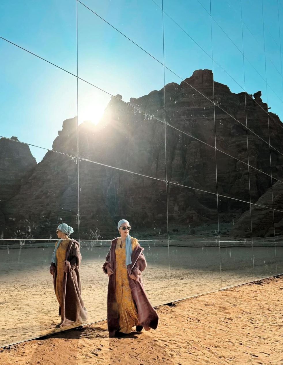 selesai buat umrah, bunga citra lestari kongsi pula momen bercuti di kota al ula