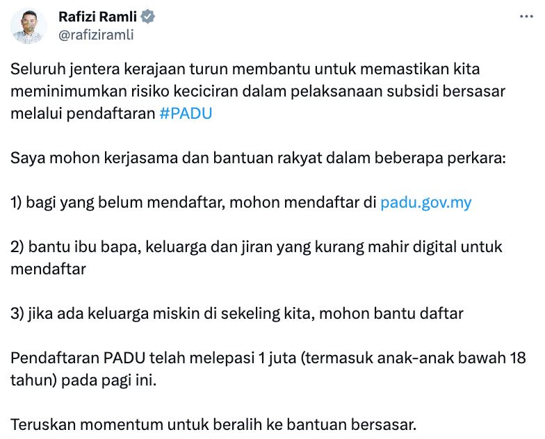 lebih sejuta dah daftar padu, video tular konon data bocor adalah palsu