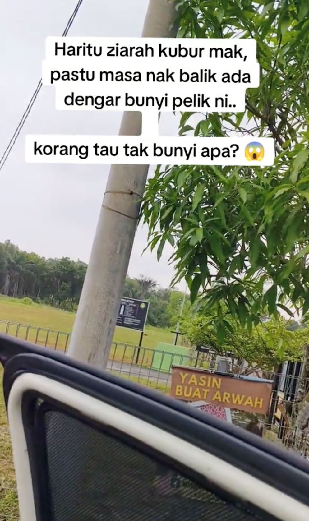 bunyi suara jeritan macam minta tolong di tanah perkuburan tarik perhatian ramai [video]