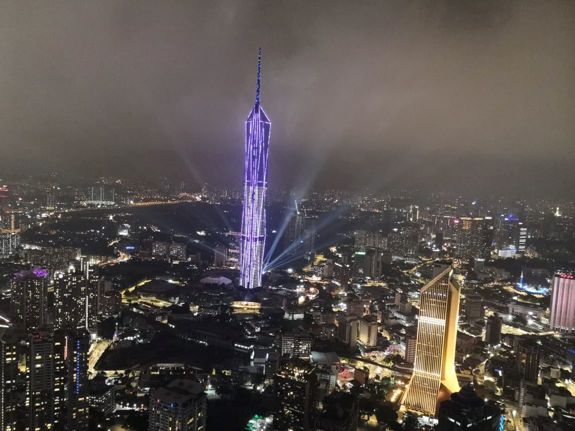 默迪卡118大楼亮灯开幕🌟位居全球第二高楼🔥