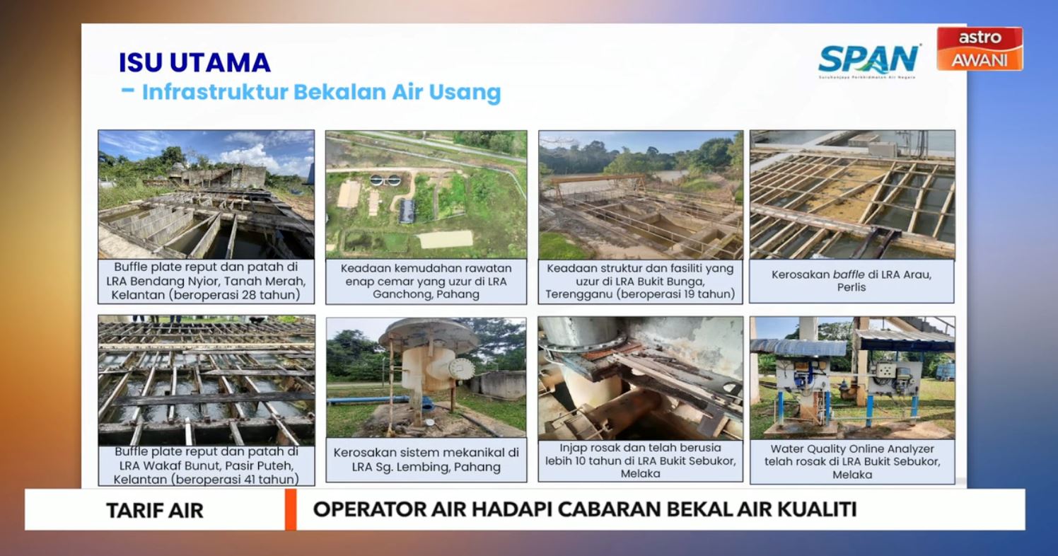 kadar tarif air naik purata 22 sen tiap meter padu mulai 1 februari