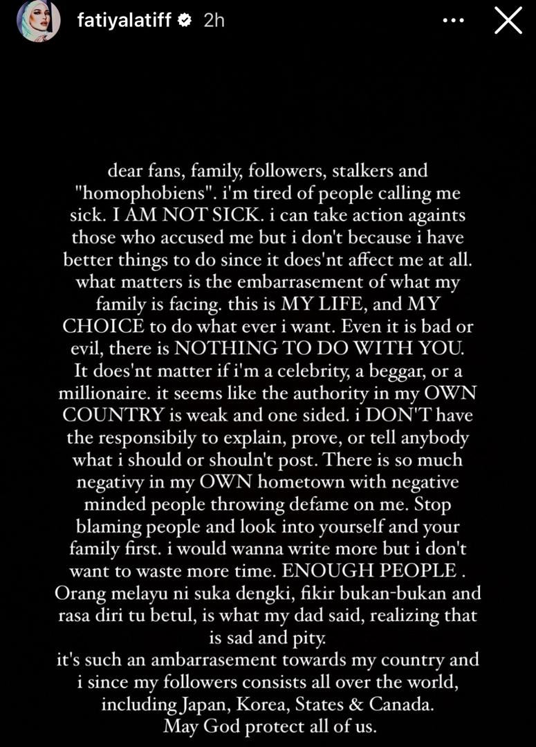 “saya penat dilabel sebagai orang sakit,” fatiya latiff mahu orang ramai move on