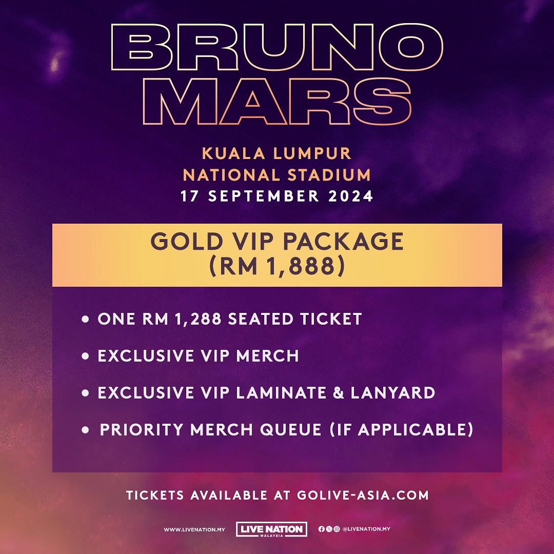 bruno mars将于9月17日来马开唱❗曾荣获14次格莱美奖🔥