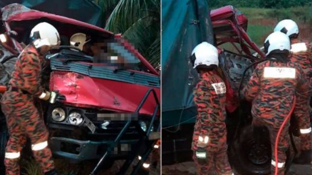 nahas lori dan bas sekolah: 15 pelajar sekolah terselamat, seorang lelaki tersepit