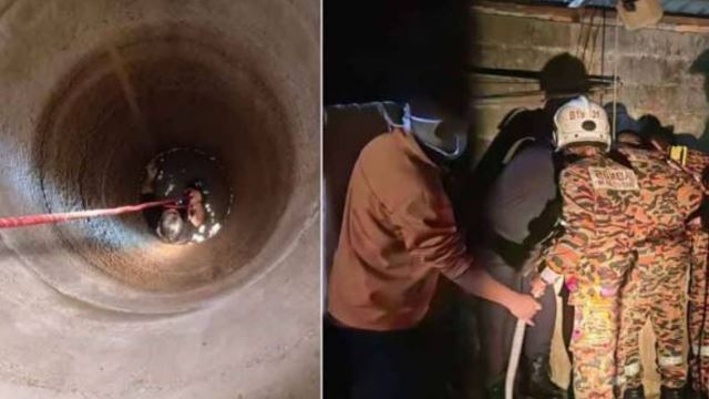 bomba selamatkan wanita kemurungan jatuh perigi