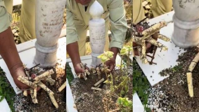 sihir? keluarga terkejut temui bungkusan kecil atas pusara bapa muhyiddin