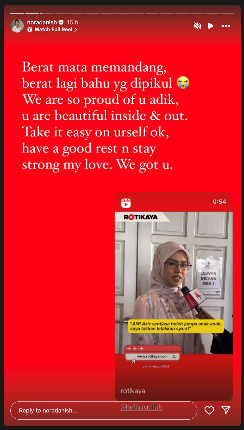 “berat mata memandang, berat lagi bahu dipikul,” nora danish titip nasihat buat bella astillah