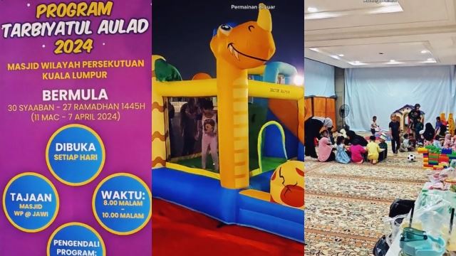 ruang solat kanak-kanak, khidmat jagaan di 10 masjid sekitar kuala lumpur