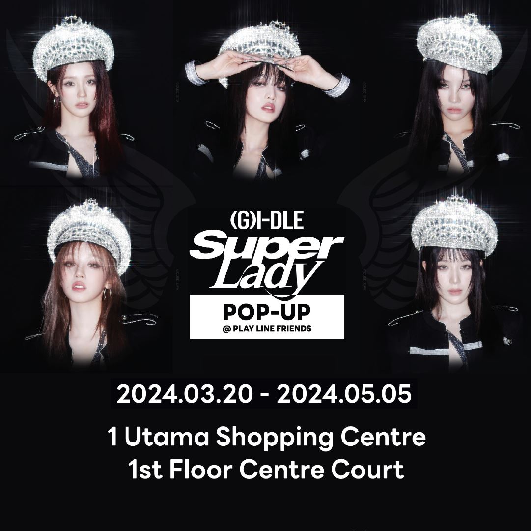 play line friends pop-up store with g(i)-dle debuts in malaysia with 1utama!