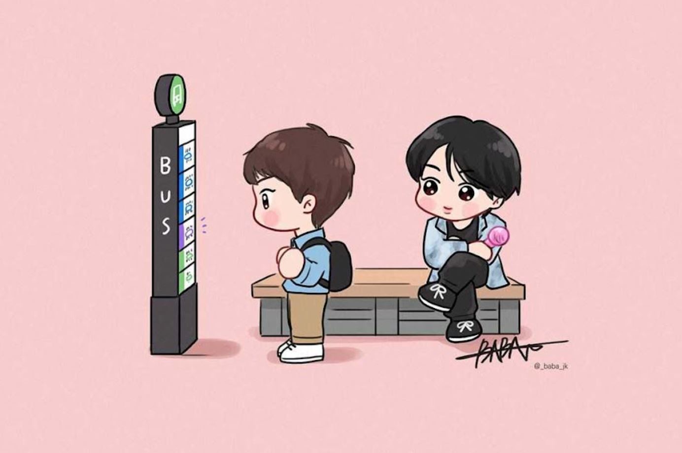 my heart feels warm bts v touched by fan art, invites artist to work with his company