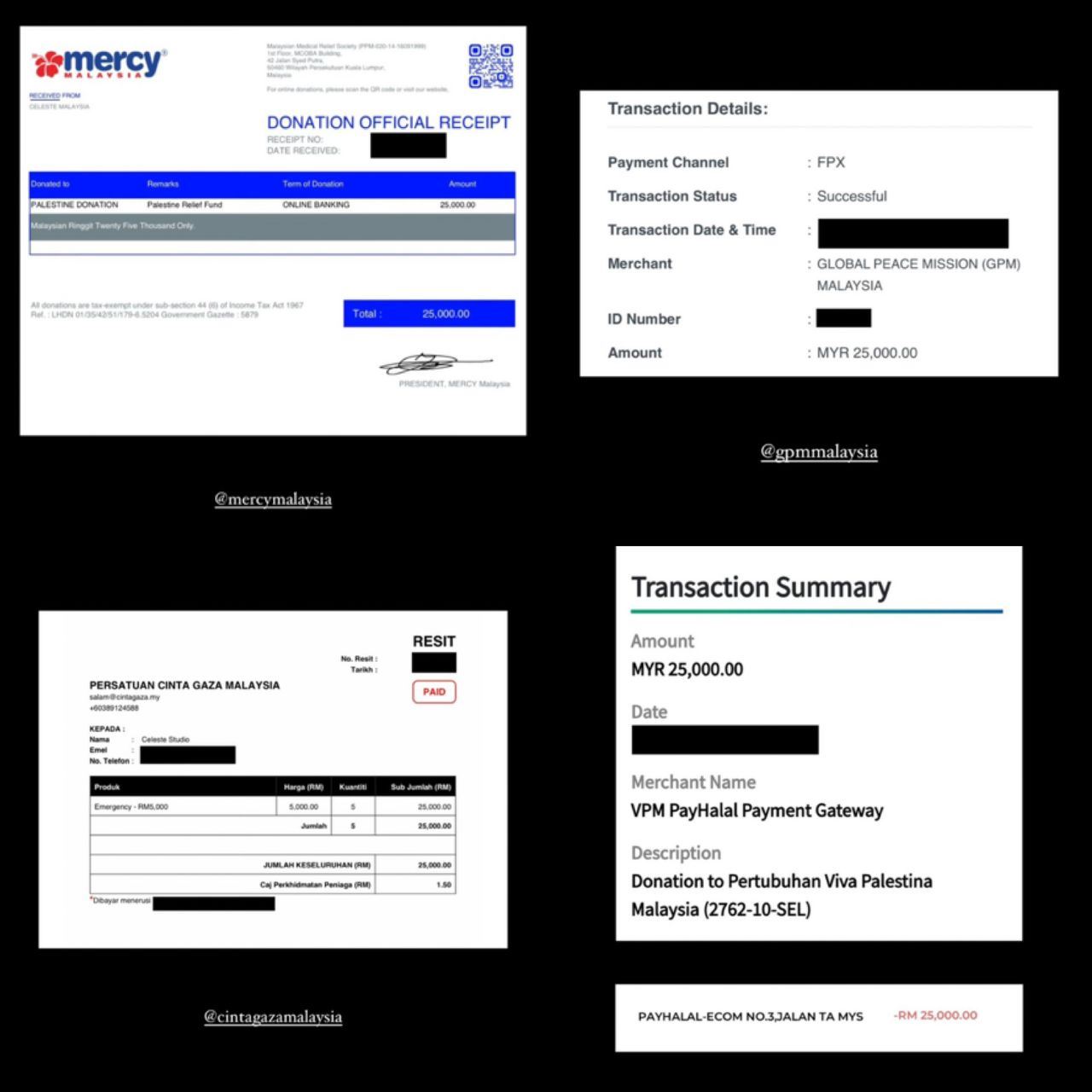 daiyan trisha ada cara tersendiri, tunjuk resit rm100,000