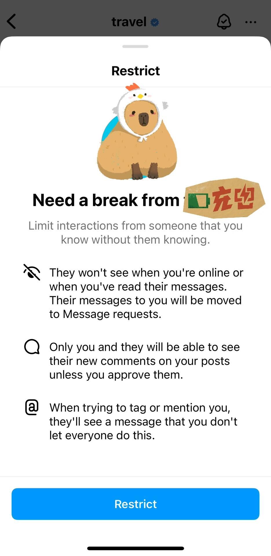 🔥ig的“restrict”功能你们了解吗？
