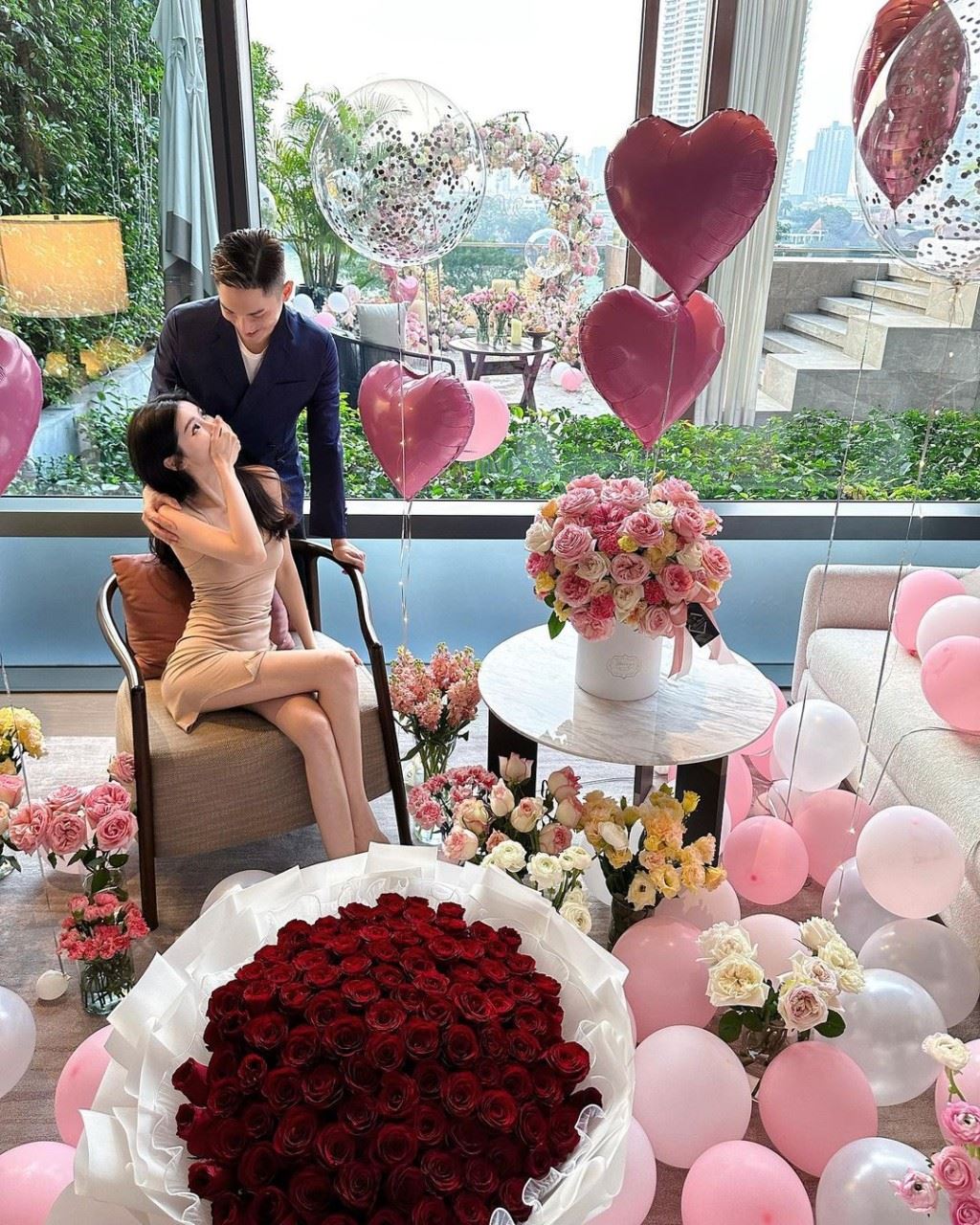 关楚耀普吉岛补办婚礼💒新人身穿中式马褂和裙褂跟足传统行中式婚礼💗