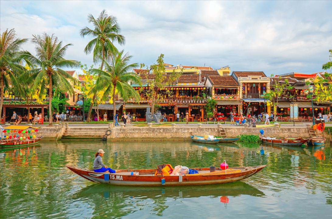 A local market in Vietnam