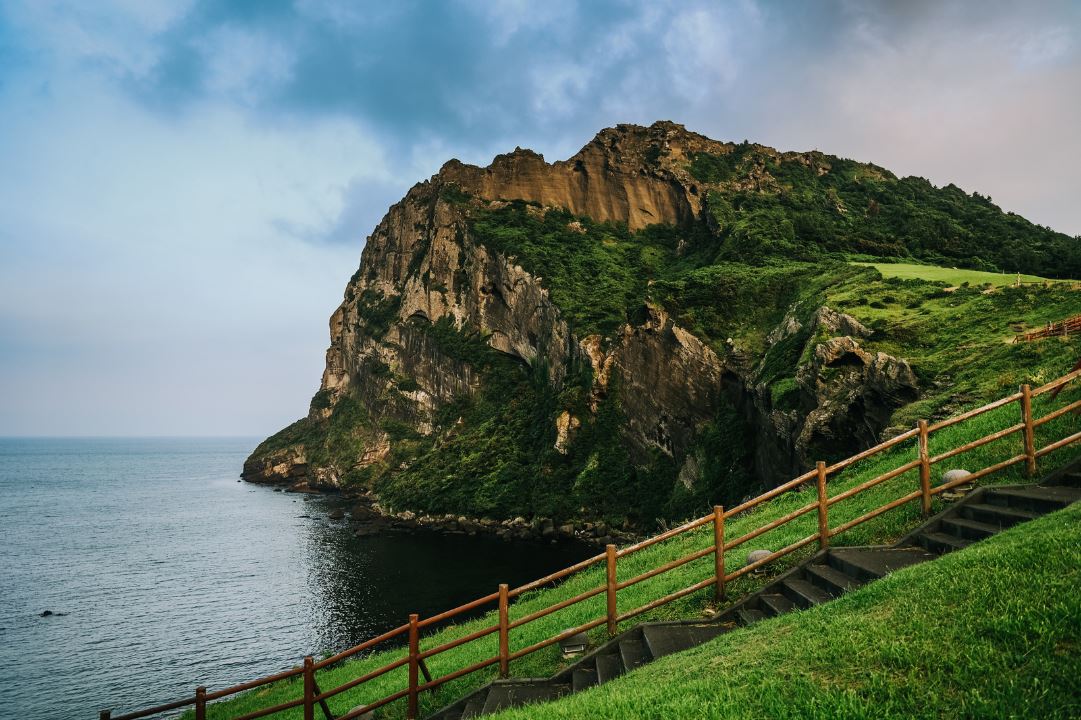 A volcanic crater in Jeju, South Korea
