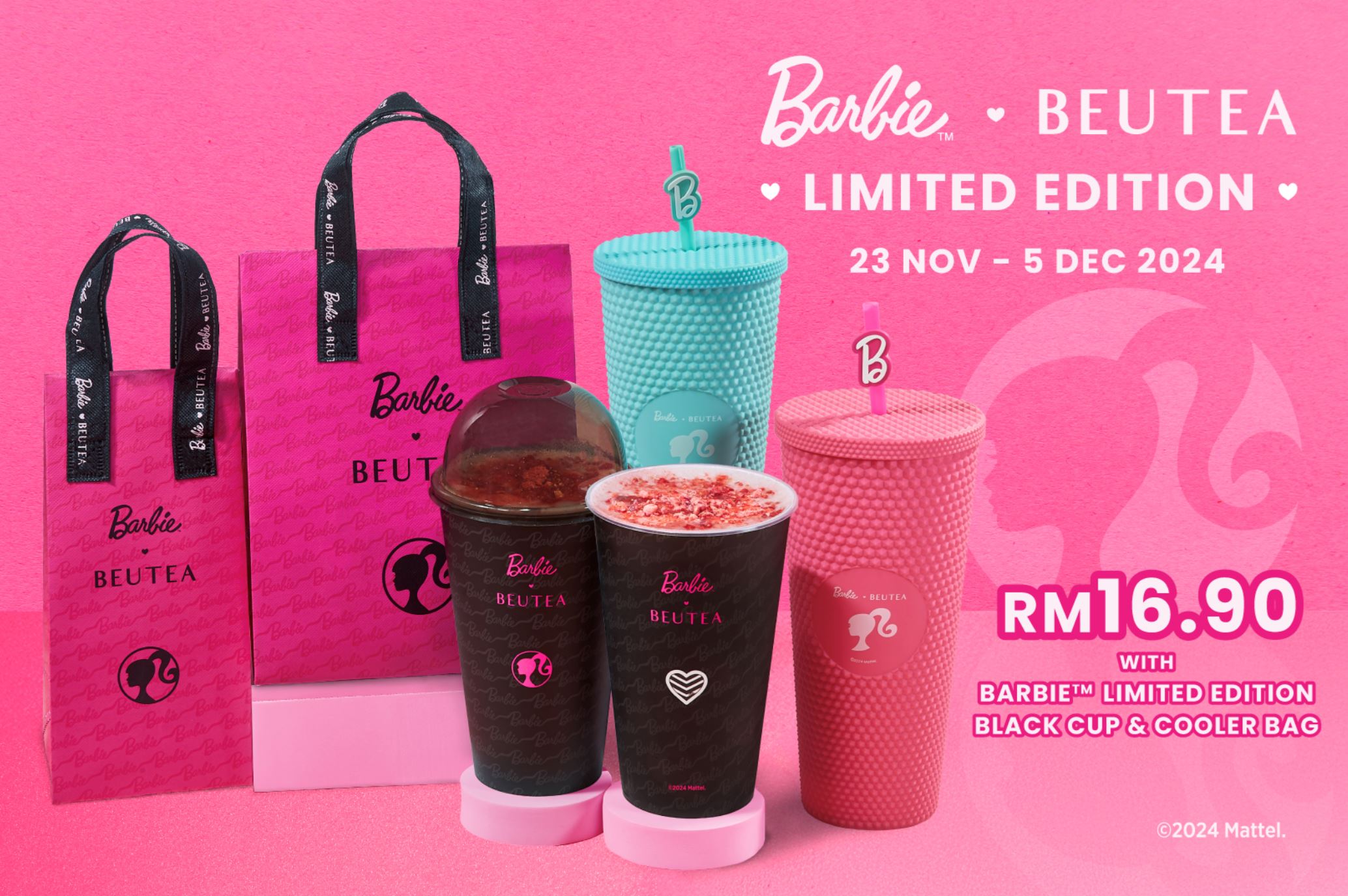 barbietm x beutea 梦幻联动！推全新联名限定饮品周边！