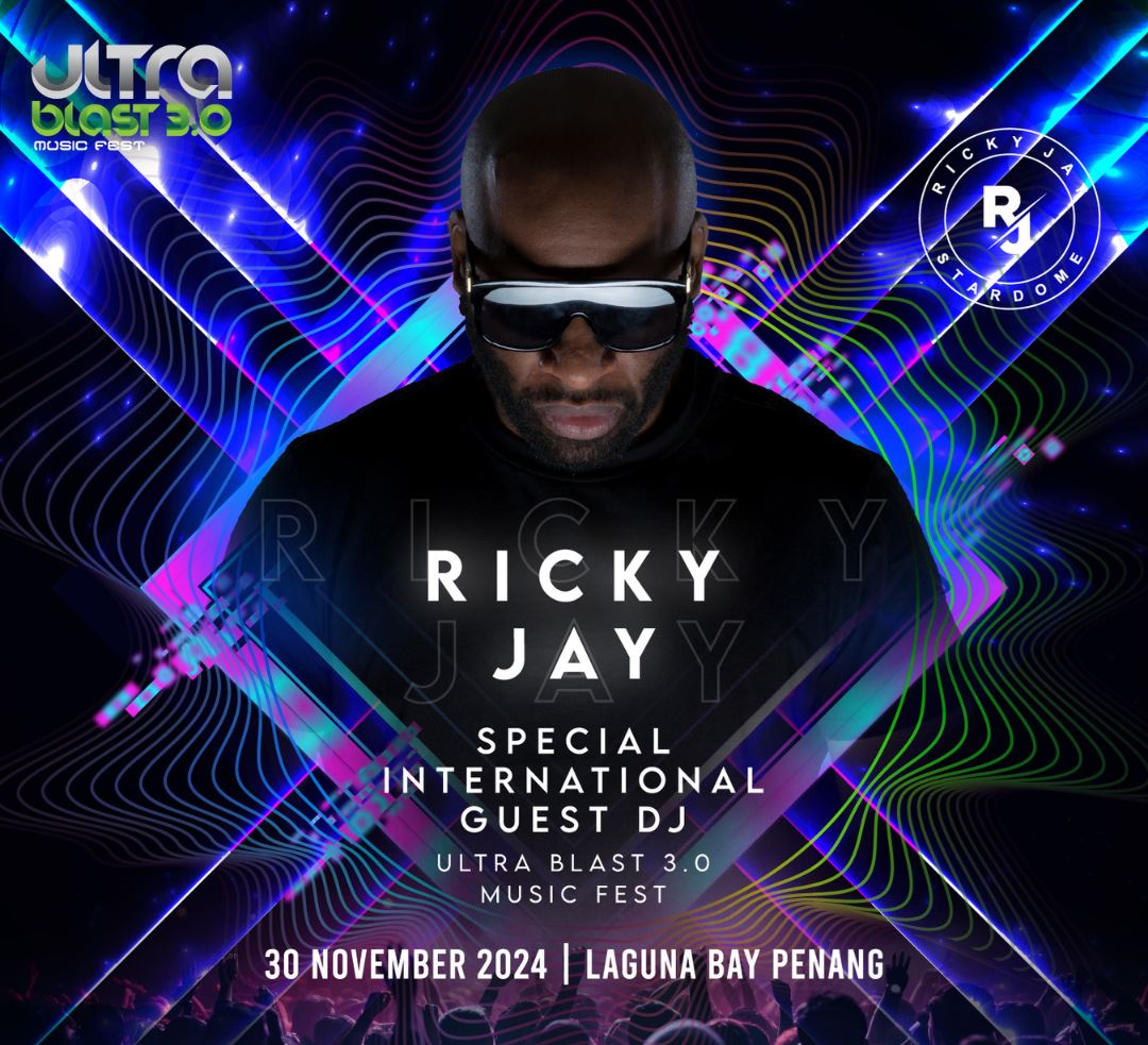 A poster of Dj Ricky Jay at the upcoming Ultra Blast 3.0 Music Fest
