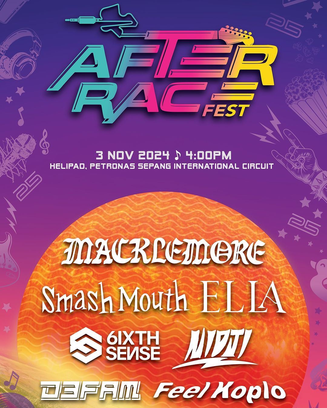 macklemore, smash mouth bakal gamatkan konsert after race fest