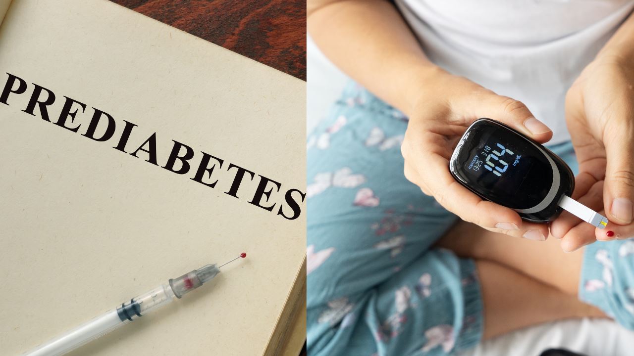 妇女在家检查血糖