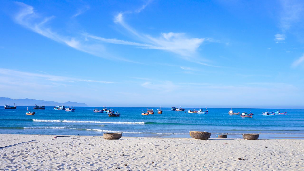 A view of a beach in Vietnam