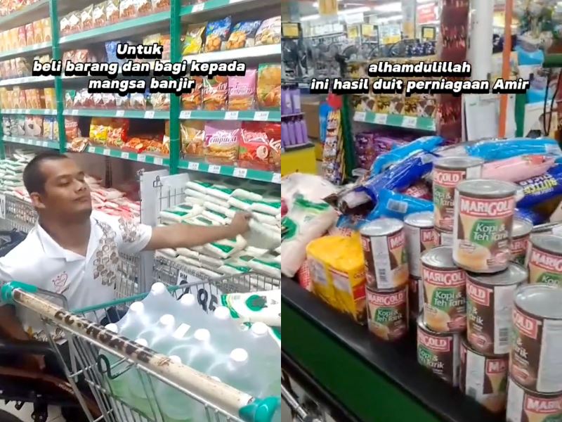 differently-abled malaysian businessman donates savings to support flood relief efforts in kedah