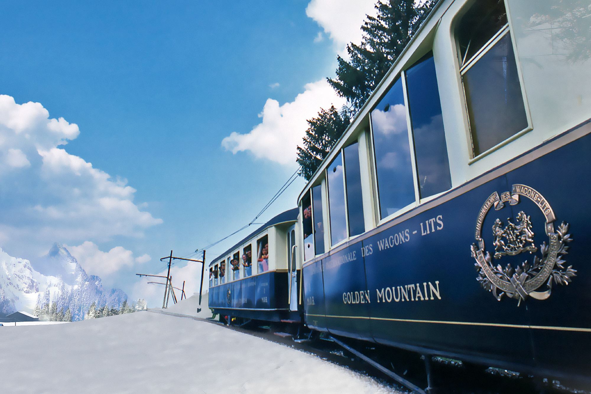 A train and snow out