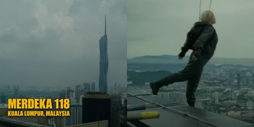 yes, florence pugh really jumped off merdeka 118 for thunderbolts
