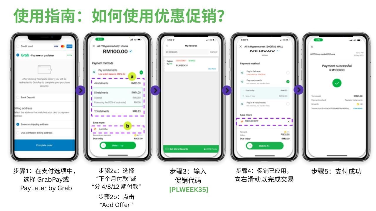 PayLater by Grab使用优惠教学
