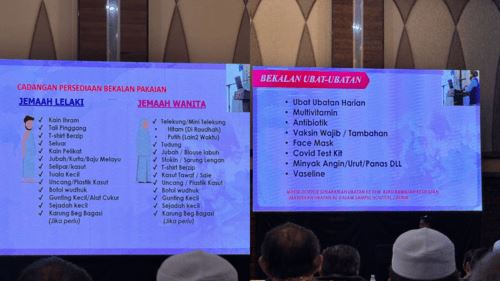 cadangan senarai pakaian dan bekalan ubat untuk menunaikan ibadah haji & umrah