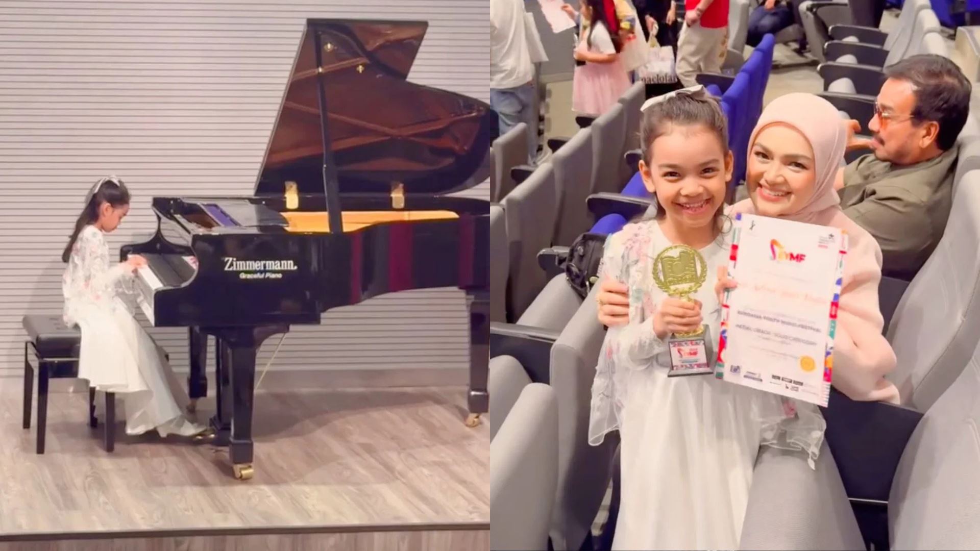 siti nurhaliza luah rasa bangga atas kejayaan aafiyah, raih anugerah emas di euroasia youth music festival 2025