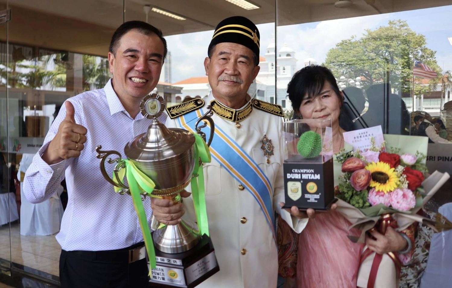 what an icon! creator of malaysia’s beloved black thorn durian now a datuk