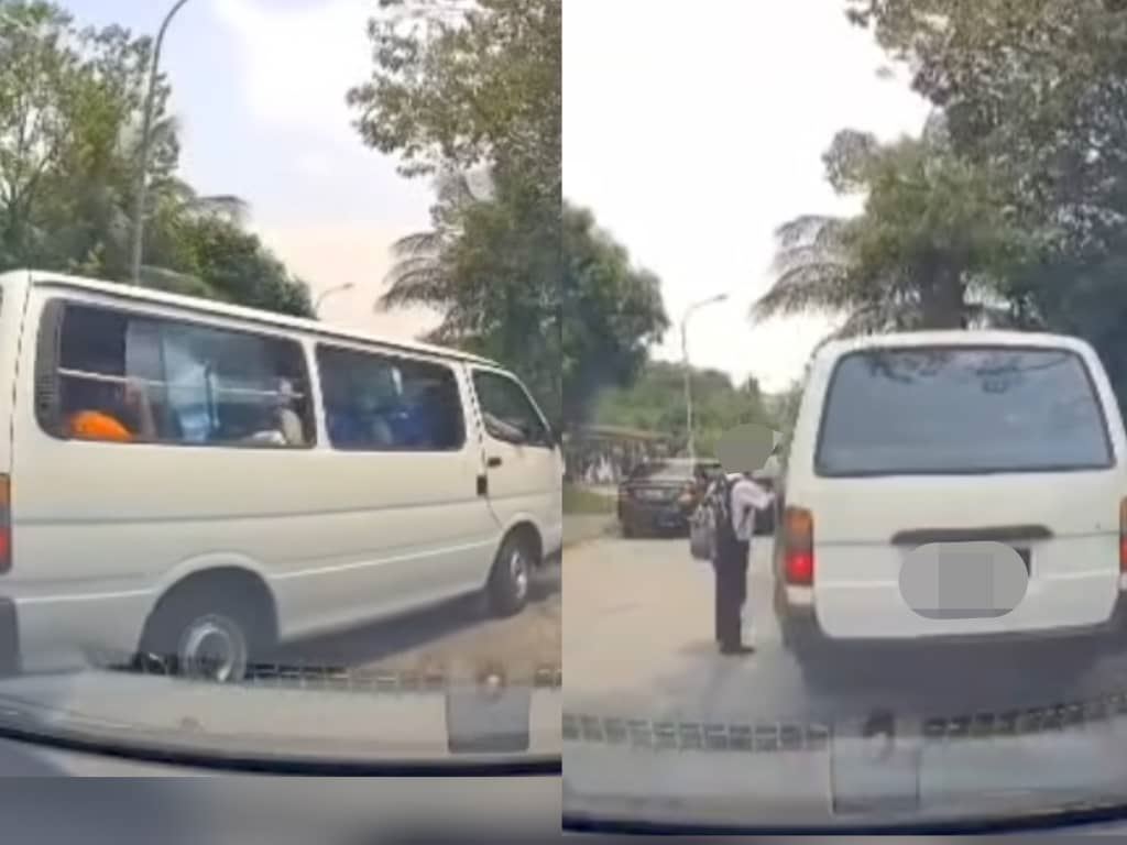 pemandu van sekolah ditahan selepas tular video turunkan pelajar ketika kenderaan masih bergerak
