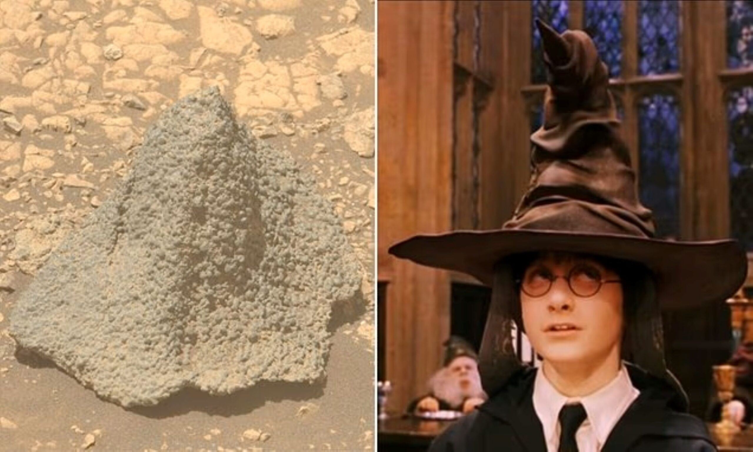 batu pelik mirip topi harry potter ditemui di marikh