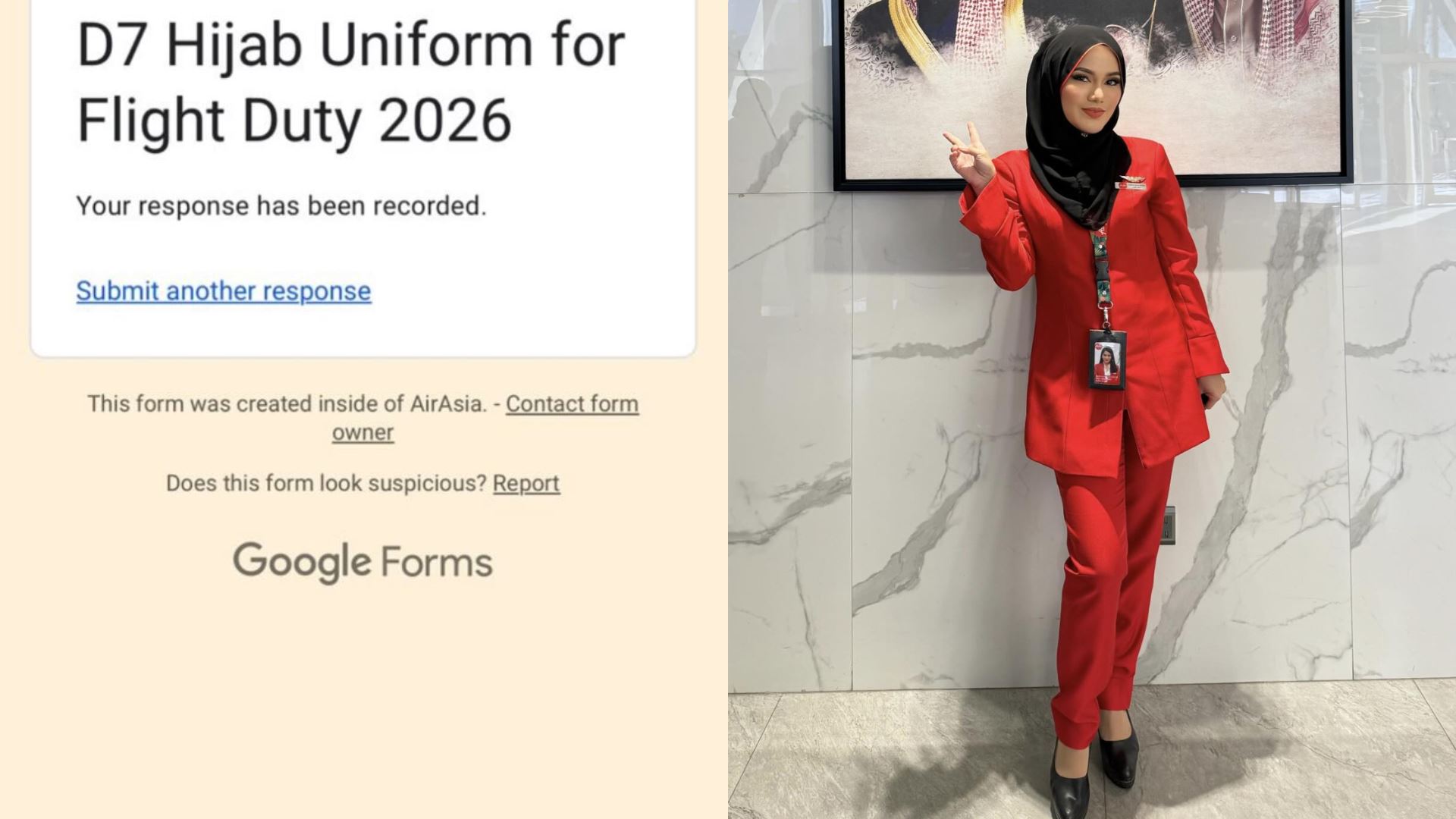 pramugari luah rasa syukur kini dibenar bertudung semasa bertugas - “saya selalu risau kalau terjadi apa-apa di udara dan aurat tidak terjaga…”