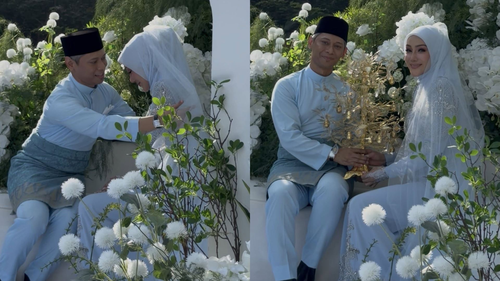 erra fazira kini sah bergelar isteri mr e, terima mas kahwin sepohon emas dan cincin bernilai rm80,000