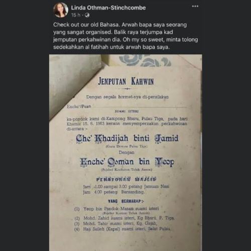 kad kahwin zaman dahulu paling rare, siap tulis pekerjaan pengantin!