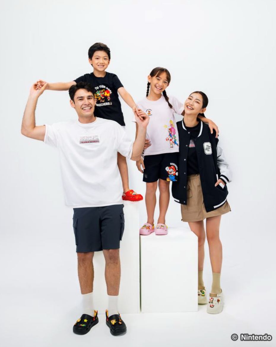 jump to your goal with super mario & friends in the all-new skechers | super mario collection