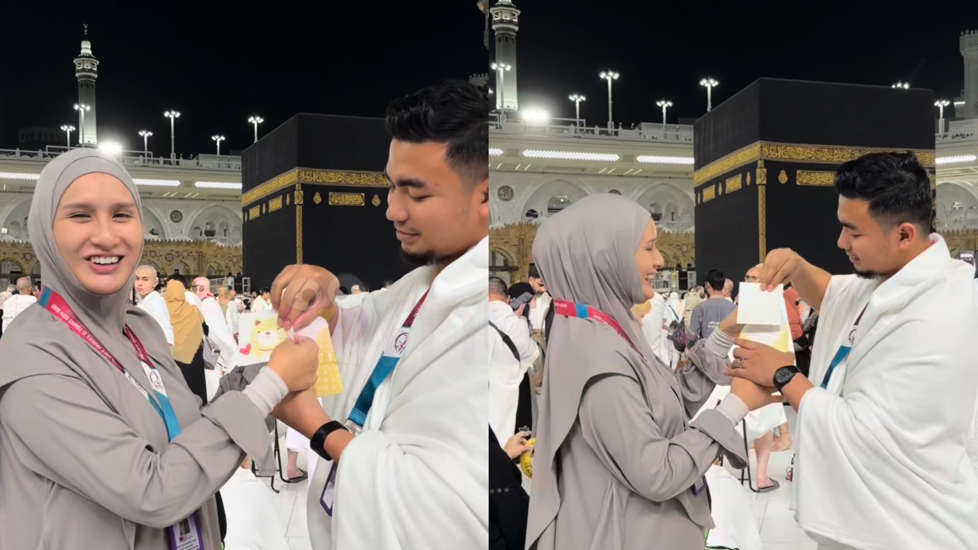 kaabah jadi saksi terindah neera azizi, buat ‘gender reveal’ anak sulung di tanah suci - “terima kasih ya allah…”