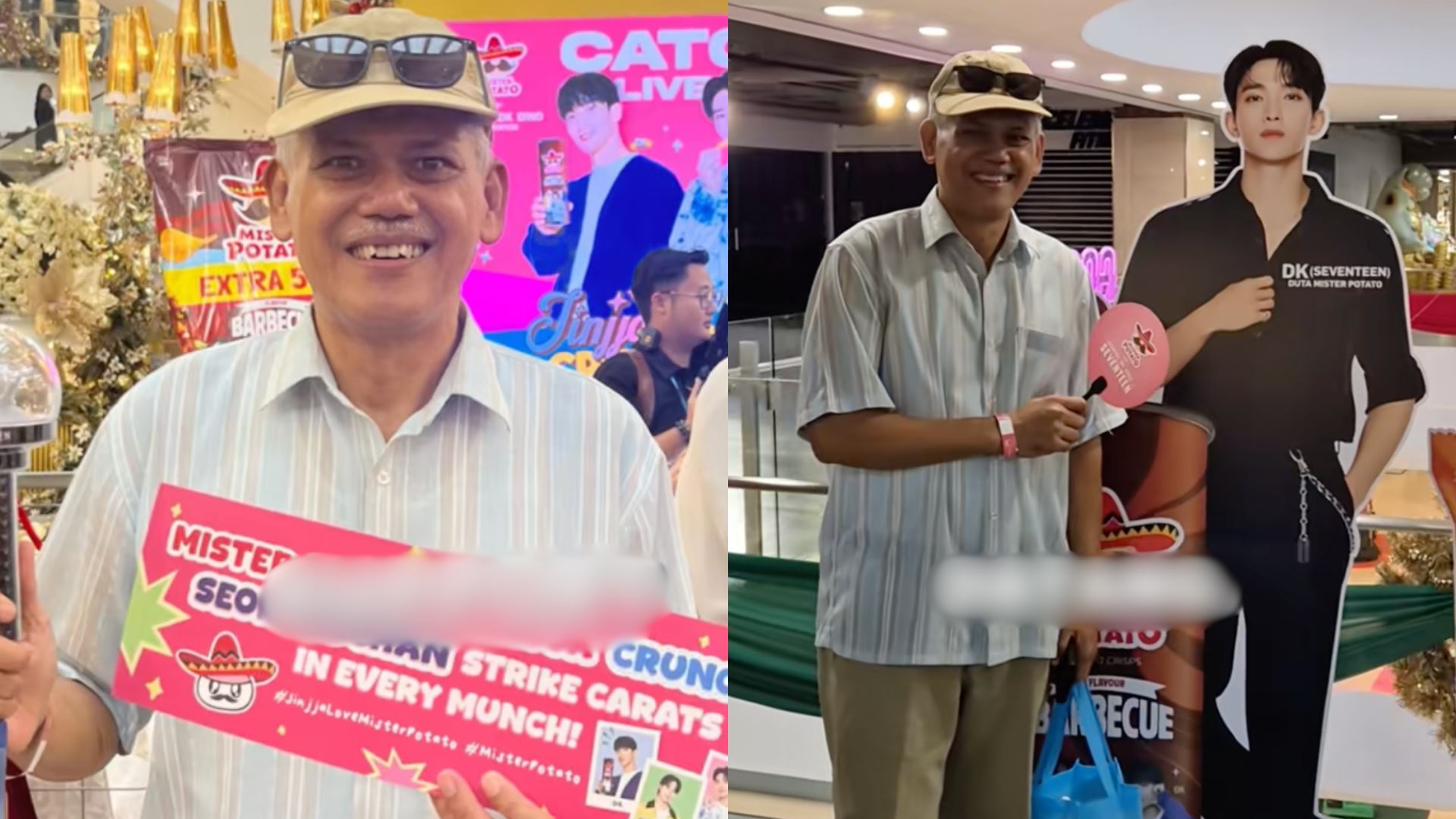 [video] ramai teruja lihat reaksi pakcik piza ‘carat’ excited pertama kali jumpa seventeen